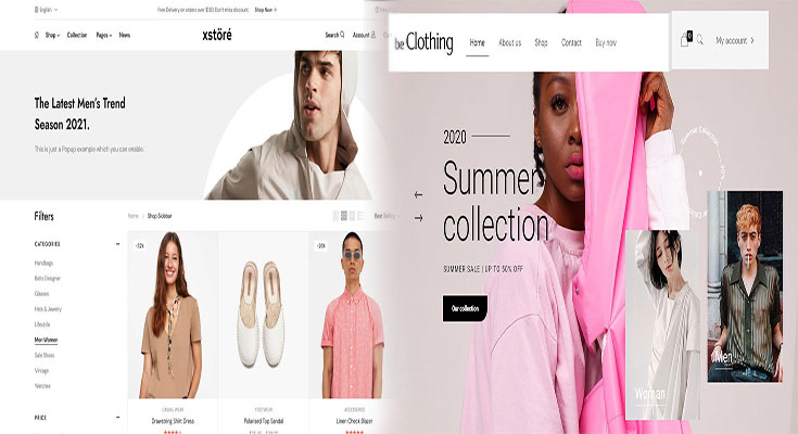 Sleek and Minimalist Website Design Themes for Fashion Startups